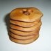 6 Handmade plum wood buttons, accessories