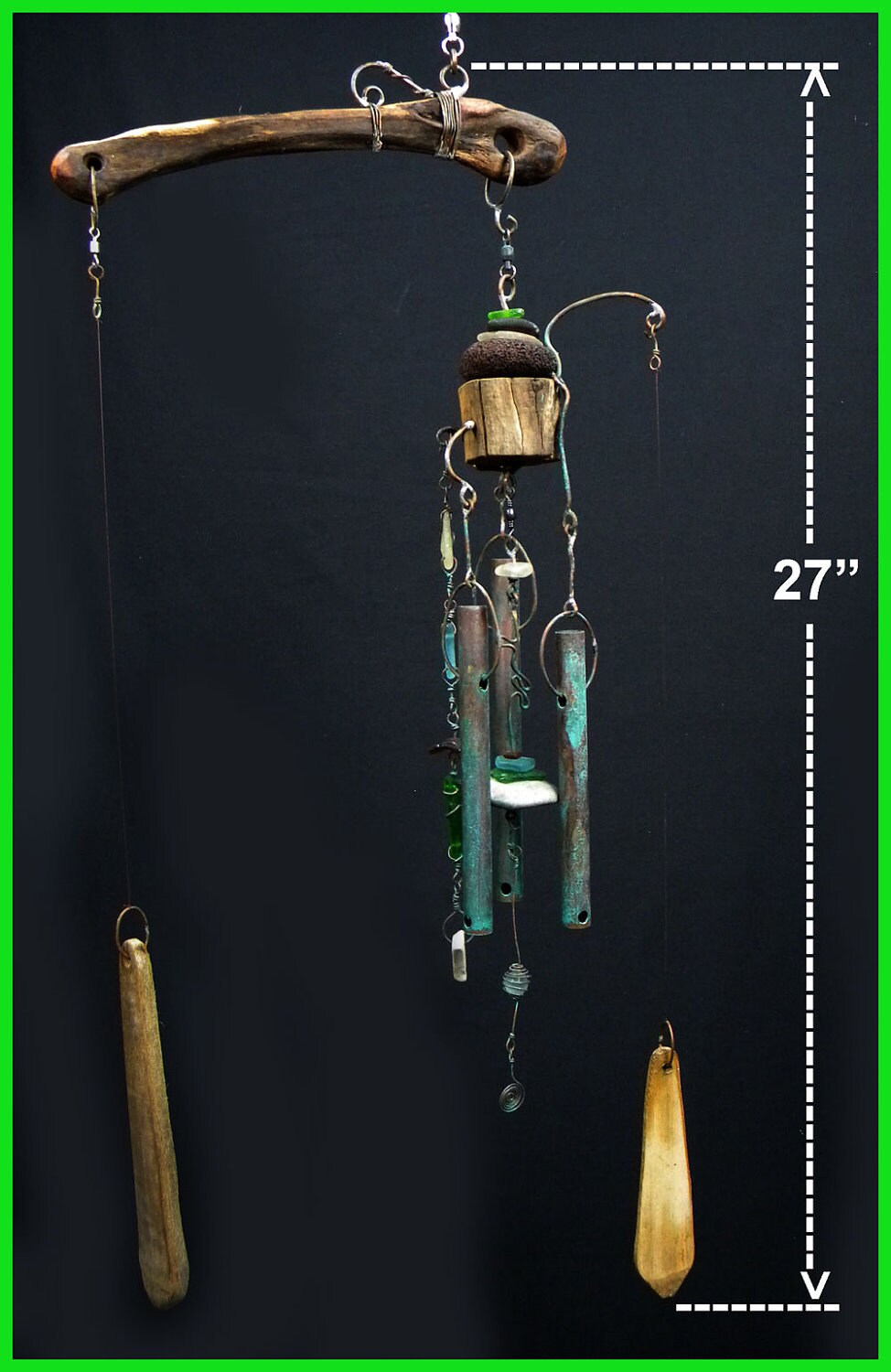 A unique Hawaiian wind chime from the beach by HangLooseHangers