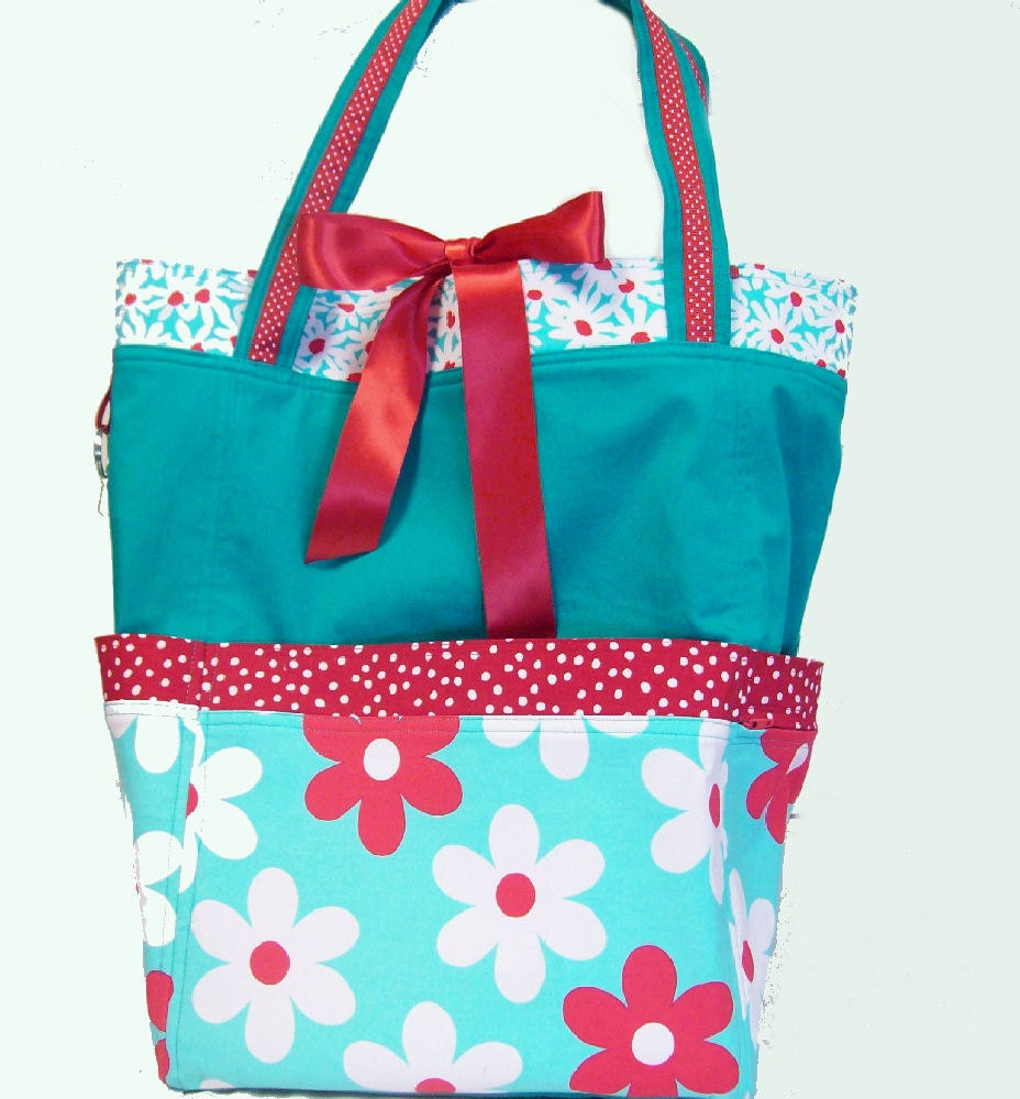 American Girl Tote Bag Deluxe Doll Carrier in Aqua by TakeMeWith