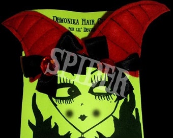 DEMONIKA Demon Horn Hair Clips Devil Horns Clips Anime Cosplay Accessories Gothic Accessories Devil Costume
