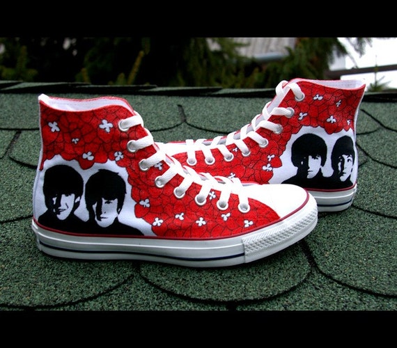 Items similar to SALE - Beatles Converse shoes on Etsy