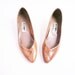s a l e Vintage Tan Brown Leather WOVEN Stitched Ethnic Mini Heels Size 7.5