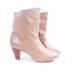 s a l e Size 6.5 Vintage Taupe Leather Slouch Ankle Boots with Stacked Heel