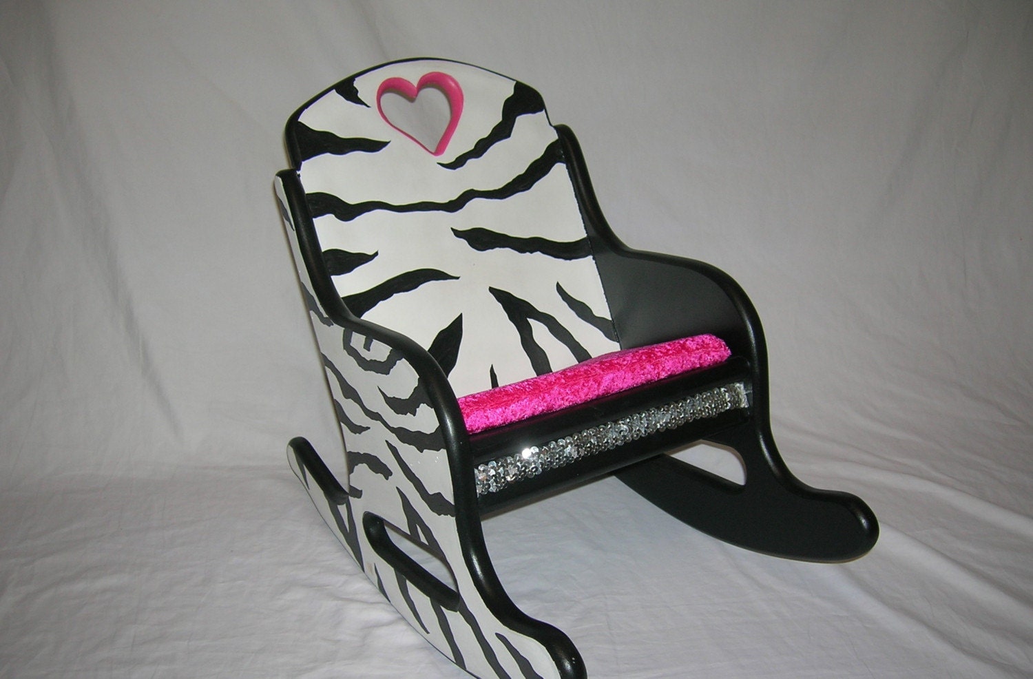 Zebra Print Rocking Chair by sweetbabyrocks on Etsy