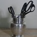 vintage set of black handled scissors