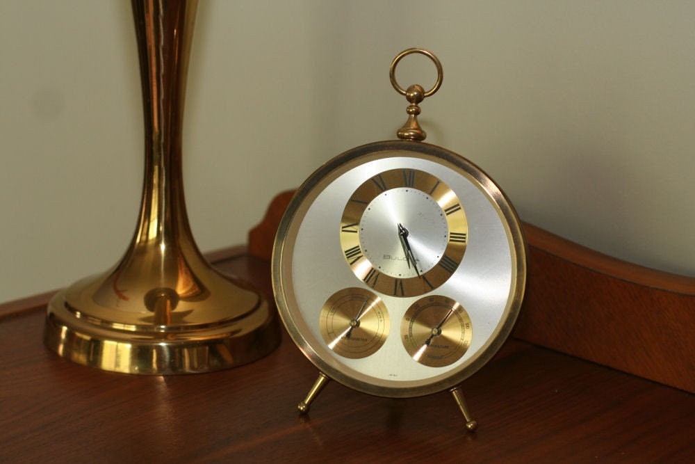 Vintage Bulova Wind up Clock with Alarm