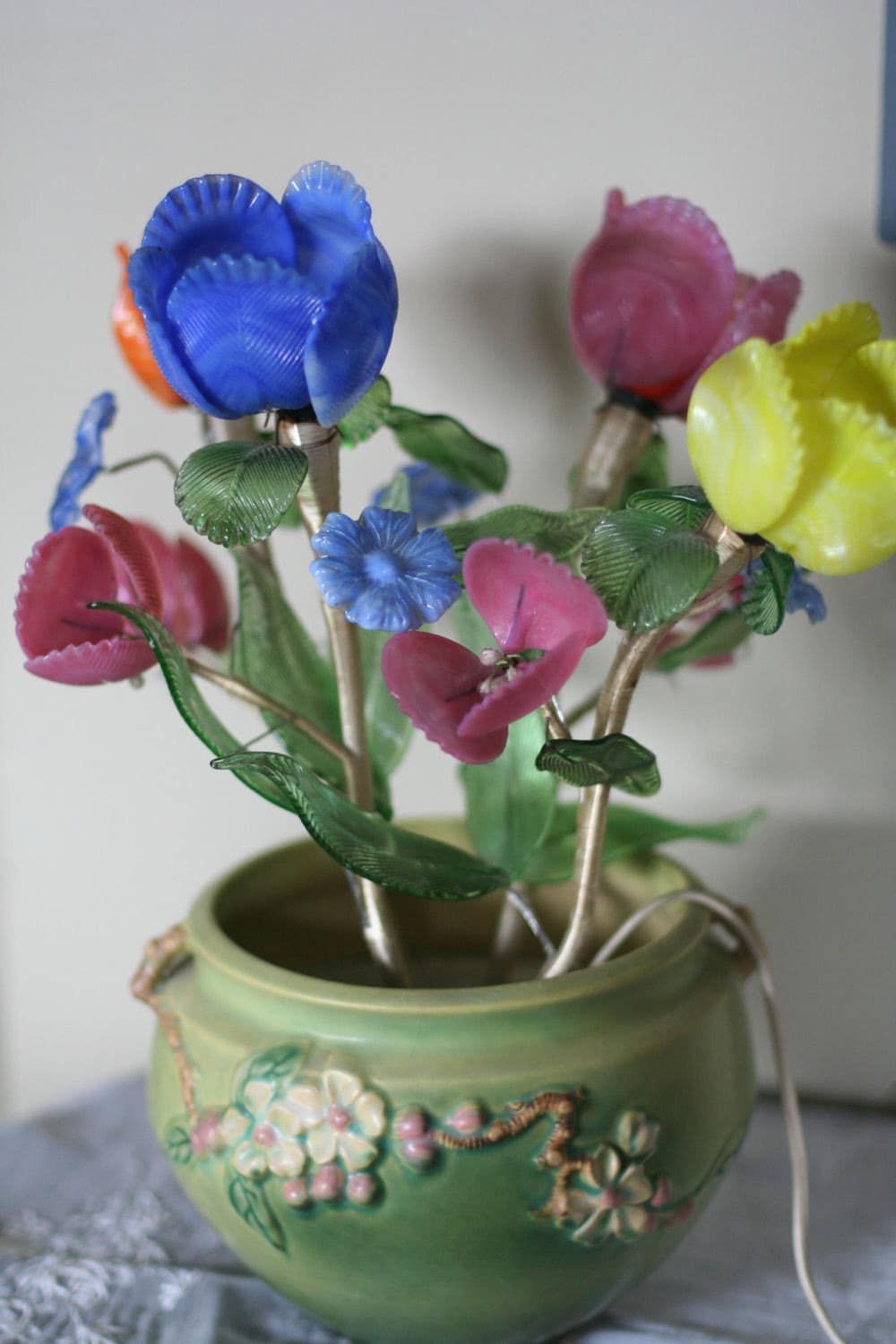 Vintage Roseville Pottery Vase Lamp