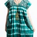 Vintage 70s BATIK Maxi DRESS - Emerald Tie Dye - ETHNIC Dress - Summer Festival Dress