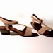 pink sandals 6 7 leather suede python snakeskin heels 80s new vintage unworn