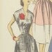 Splendid Stripes Vintage Women's Dress Pattern: Advance 5798, Bust 36