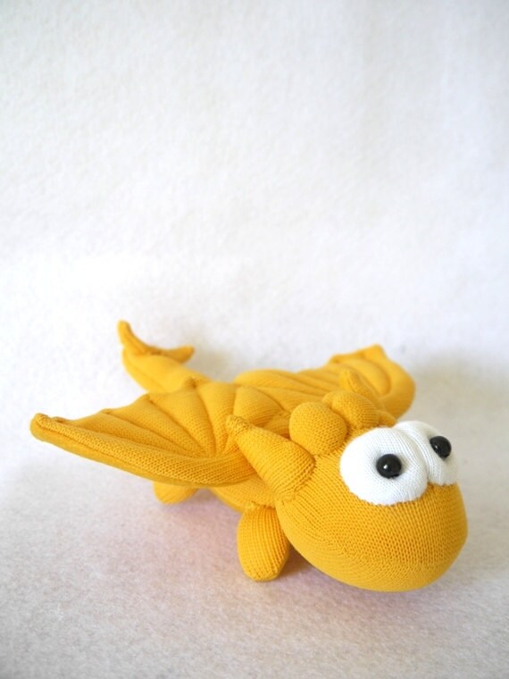 Baby Golden Dragon by bnwcraft on Etsy