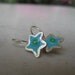 Blue Star Silver Earrings
