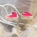 Girls Earrings Tiny pink heart