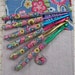 Crochet Hook Case with Set of Susan Bates Crochet Hooks, Handmade with Polymer Clay