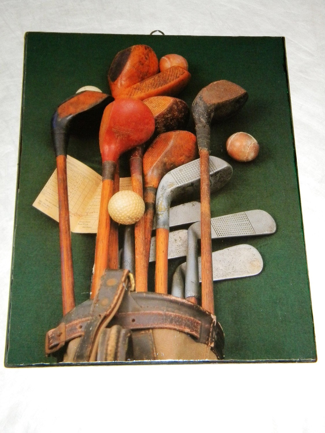 Vintage Golf Clubs Wall Hanging