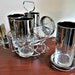 Silver Ombre Glass Set With Caddy