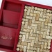 Ruby Red Wine Cork Board and Mail Sorter