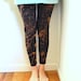 Celestial Dust Black and Rust Speckled Dyed Leggings