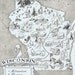 Vintage MAP Wisconsin -- Adorable, Beautifully Illustrated, Perfect for Framing, Green Bay Packers, Milwaukee, Racine, Cheese Head