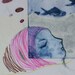SALE //// Dreaming Fish3 - original mixed media drawing