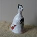 Porcelain sculpture 5 "a dialogue" small white figure