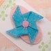 Handmade felt snap hair clip - Pinwheel (FC23-G)