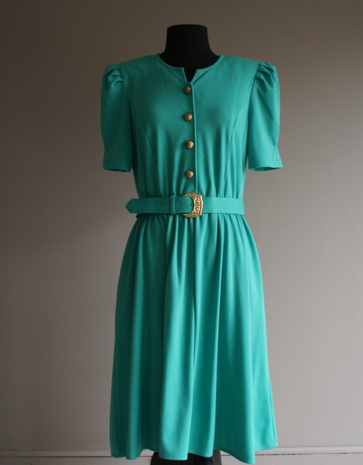 vintage SEA FOAM Green dress ml by heightofvintage on Etsy