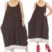 2 Layers Brown and Off white Simply Long Dress size L-2XL