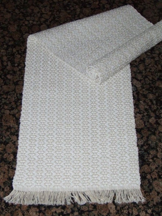 Handwoven Table Runners White