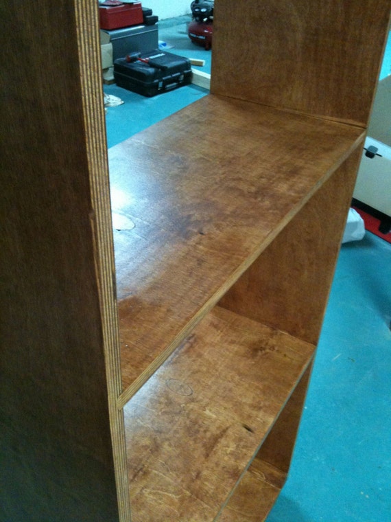 Baltic birch plywood shelving unit