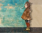 Little Boy Blue - Fine Art Print from my Original Drawing