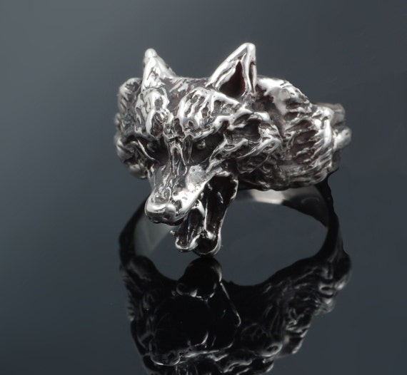 Items similar to Wolf Ring in Sterling Silver on Etsy