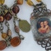 Madonna and Child Soldered Necklace Vintage Religious Medal
