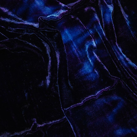 Velvet handdyed silkbacked rayon velvet Indigo