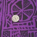 Black Ink on Purple Vintage Fabric