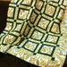 Geometric modern lap quilt throw greens and blues 63" X 71"
