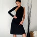 Elegance - One Shoulder Sleeve Dress - Black Dress