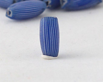 3 Onion Skin Melon Chevron Trade Beads - 1800's
