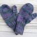 Machine Washable wool handknit mittens, Adult Small/Medium