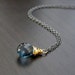 London Blue Topaz Teardrop Briolette Necklace