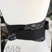 OBI high waisted corset wrap belt with long ties - fully reversible solid black and printed cotton