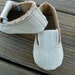 Baby Boy Shoes, Frayed Edge Linen Deck Shoes, Handmade Baby Shoes Booties Loafers
