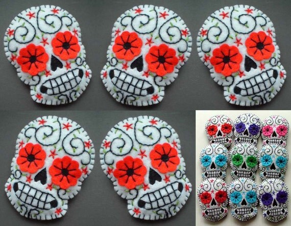 5 sugar skull christmas decorations 5 sugar skull christmas decorations