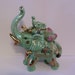 Elephant Figurine, Lucky Green Elephant, Baby Elephant