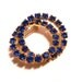 Vintage Cobalt Blue RHINESTONE Double Circle Wreath Infinity Pin Brooch