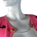 Chunky Gold Link Chain Vintage Sweater Clips Guard with Pearl Links & Pearls
