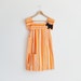 Vintage orange stripe schnauzer apron.