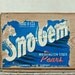 Vintage Wooden Washington State Sno Gem Pear Fruit Crate - storage cottage decor blue red letters icy shabby chic box 1940s