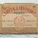 Rare Vintage Wooden A.J. Levy & J. Zentner Co.Bartlett Pears Fruit Crate 11 - stamped storage cottage decor california blue red letters