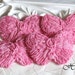 Set of 6 Shabby Chic Unique look Rolled Chiffon Butterfly Bows Applique 3.5 inch size - Mauve Pink